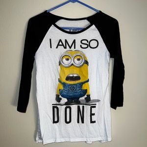 |Despicable Me|”I am so done” 3/4 Sleeve